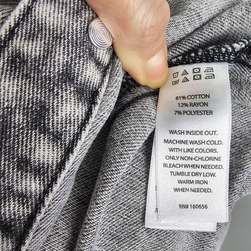 Sincerely Jules Washed Out Black Denim Shirt Shacket - Picture 8 of 8